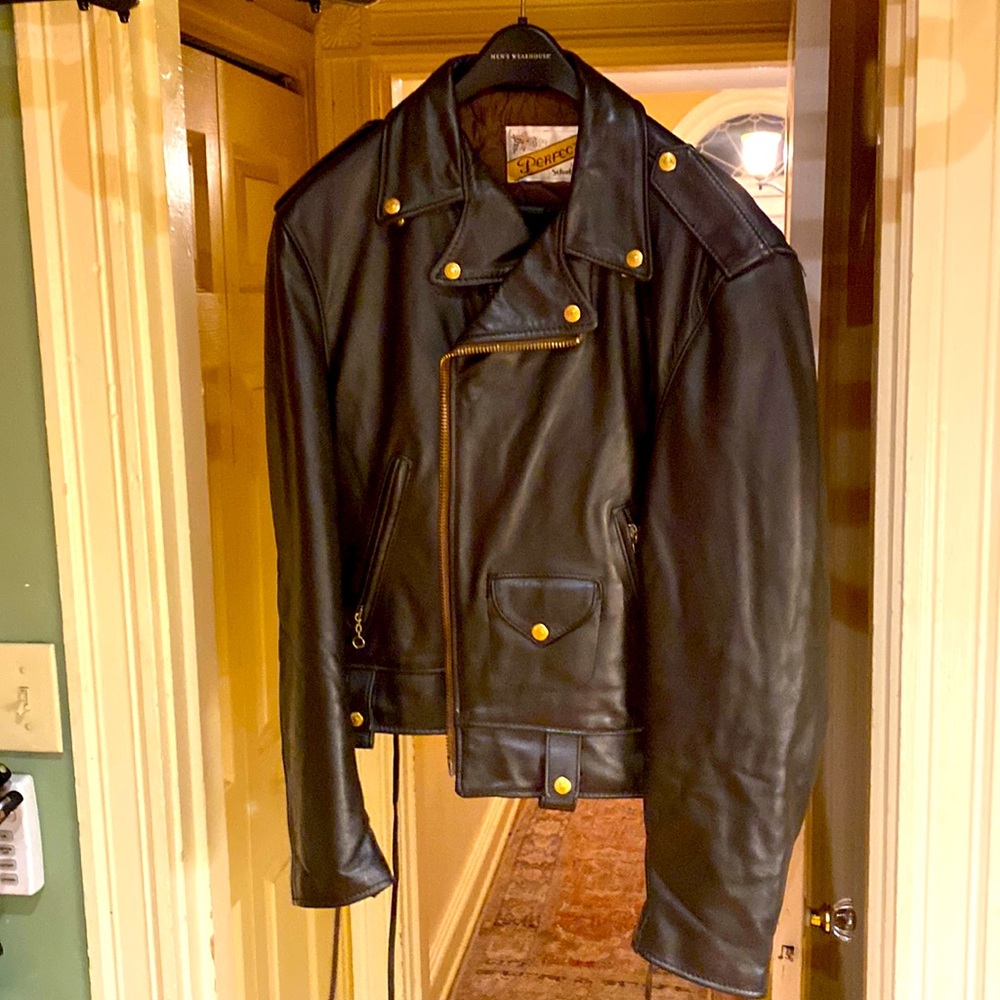 Schott Perfecto Men’s Brown Leather Motorcycle Jacket